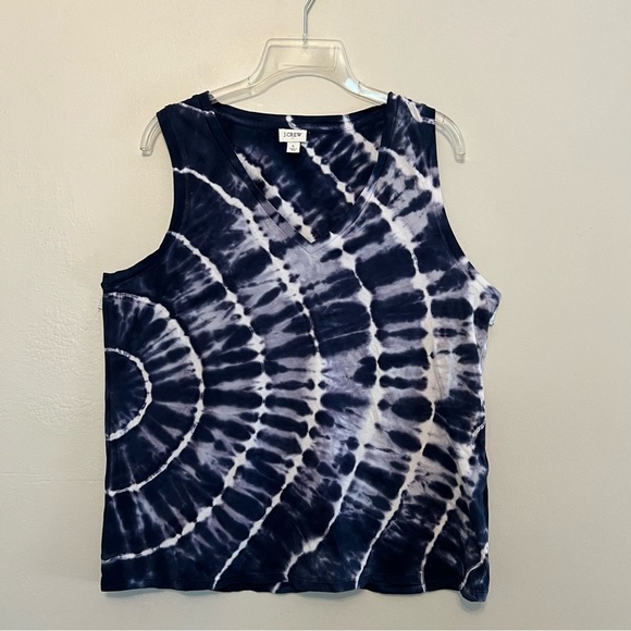 J. Crew v neck tie dye tank size large soft stretchy - Picture 1 of 6